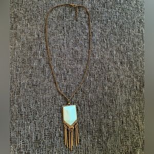 Teal stone/gem necklace